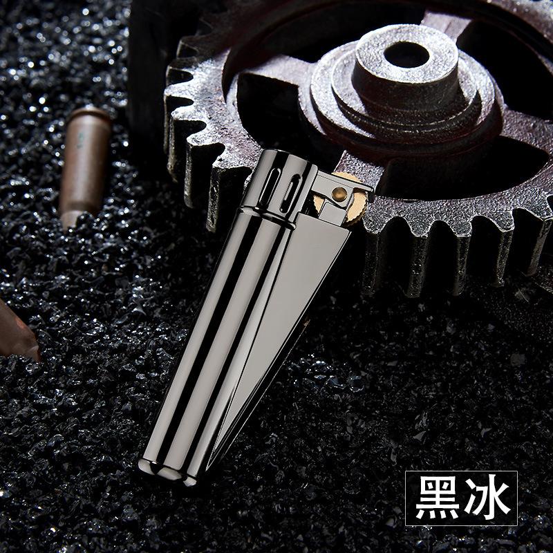 Vintage Cotton Oil Lighter Old-fashioned Classic Metal Windproof Grinding Wheel Flint Lighter Men's Gift Cigarette Accessories