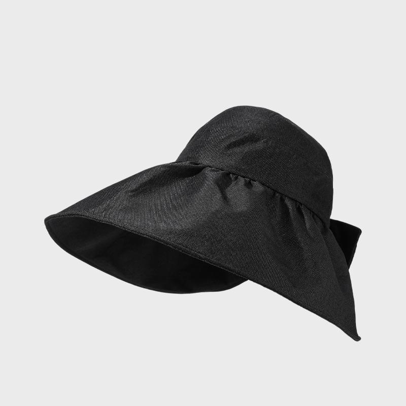 Women's Summer Foldable Solid Color Fisherman Hat Women's Sunscreen Sun Hat