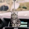 2D Sevimli Kedi Yavrusu Araba Asılı Cament Yavru Köpek Simülasyon Modeli Yaratıcı Araba İç Dekor Hayvan Akrilik Kolye Çocuk Oyuncak Hediye