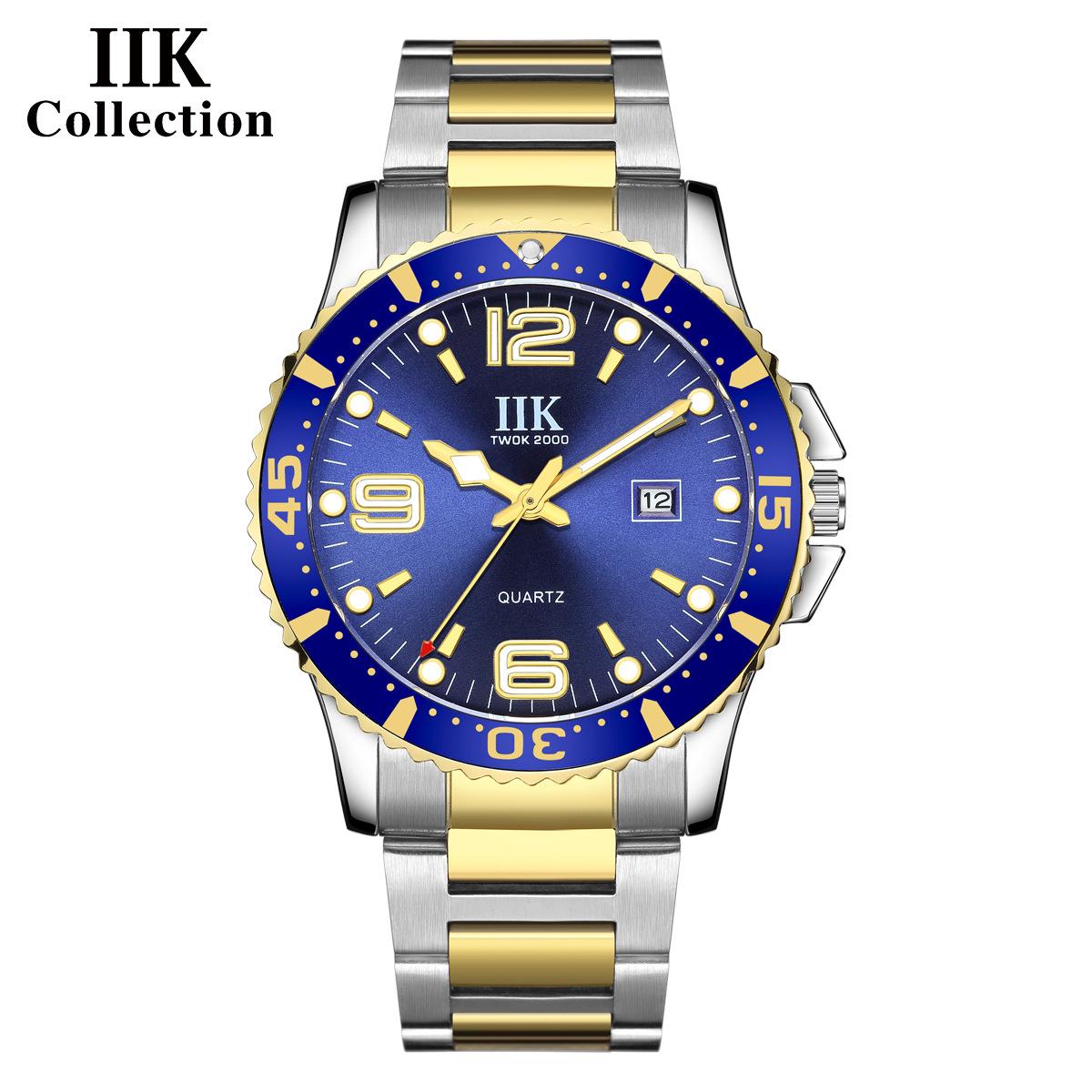 

IIK New Aqua Ghost Overwatch кварцовий годинник для чоловіків з водонепроникним безелем і поворотним годинником