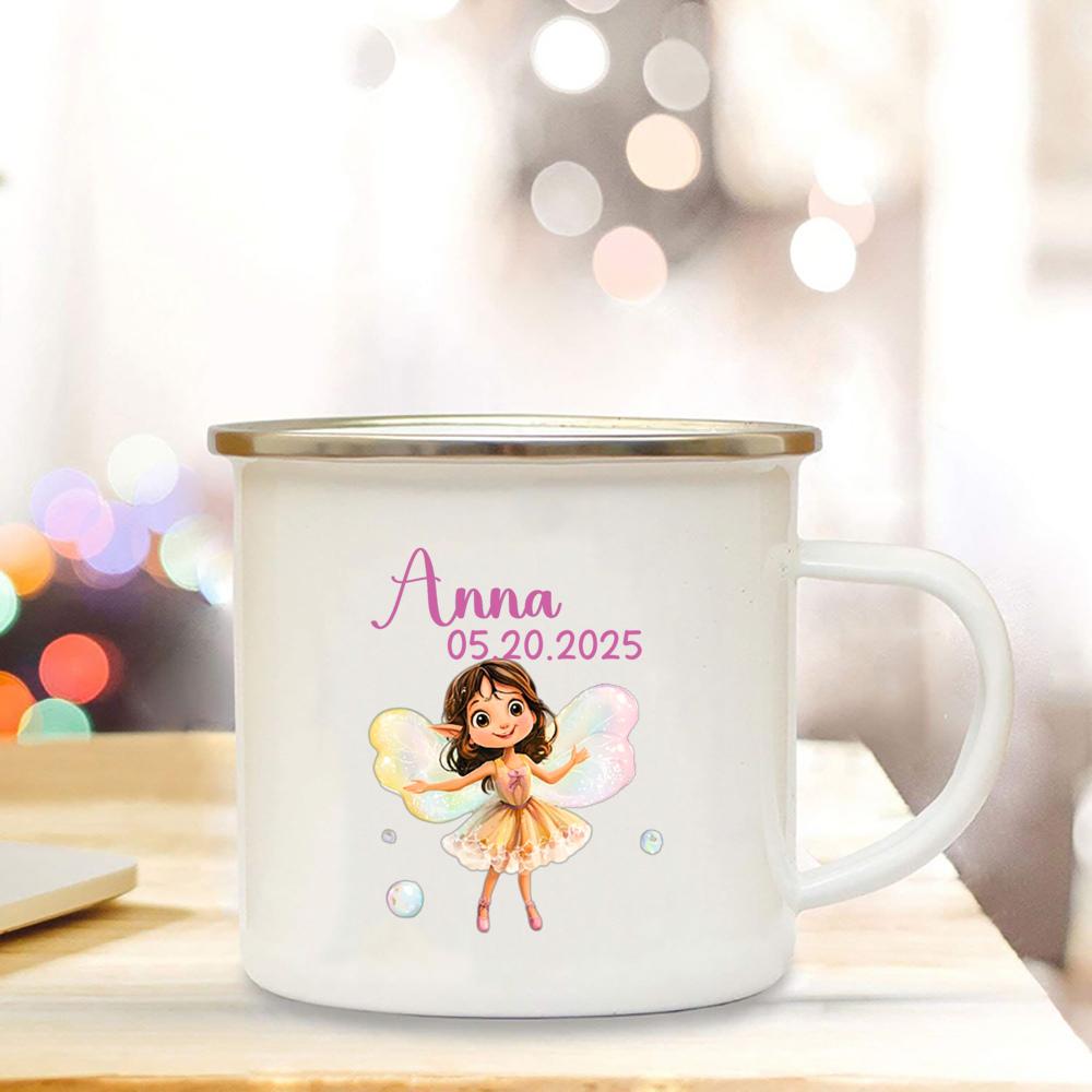 Personalized Mug with Name, Enamel Mug for Children, 1st Birthday Gift for Girl Boy, Enamel Mug, Baby Gift