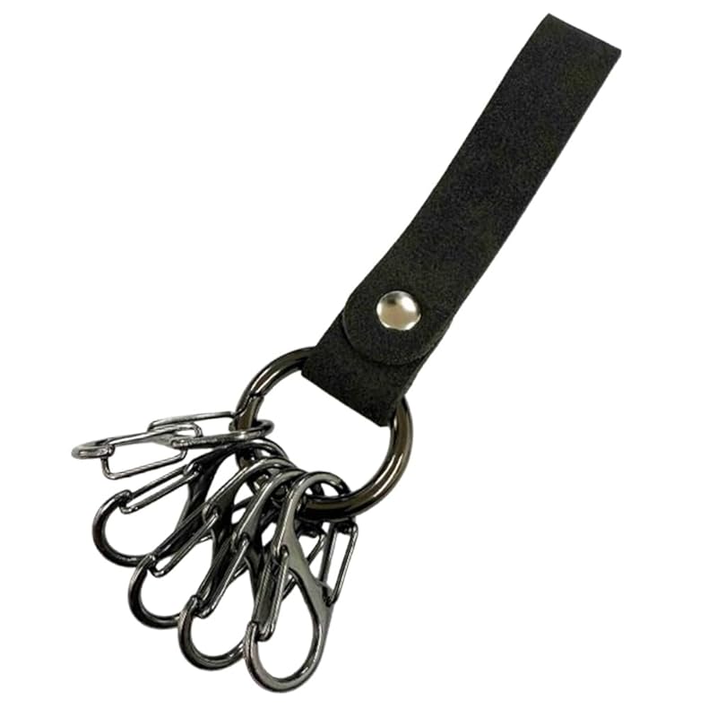

[arcade] key ring carabiner Fashionable men s ladies key case key ring silver gold black Gunmetal Gunmetal x black (D type)