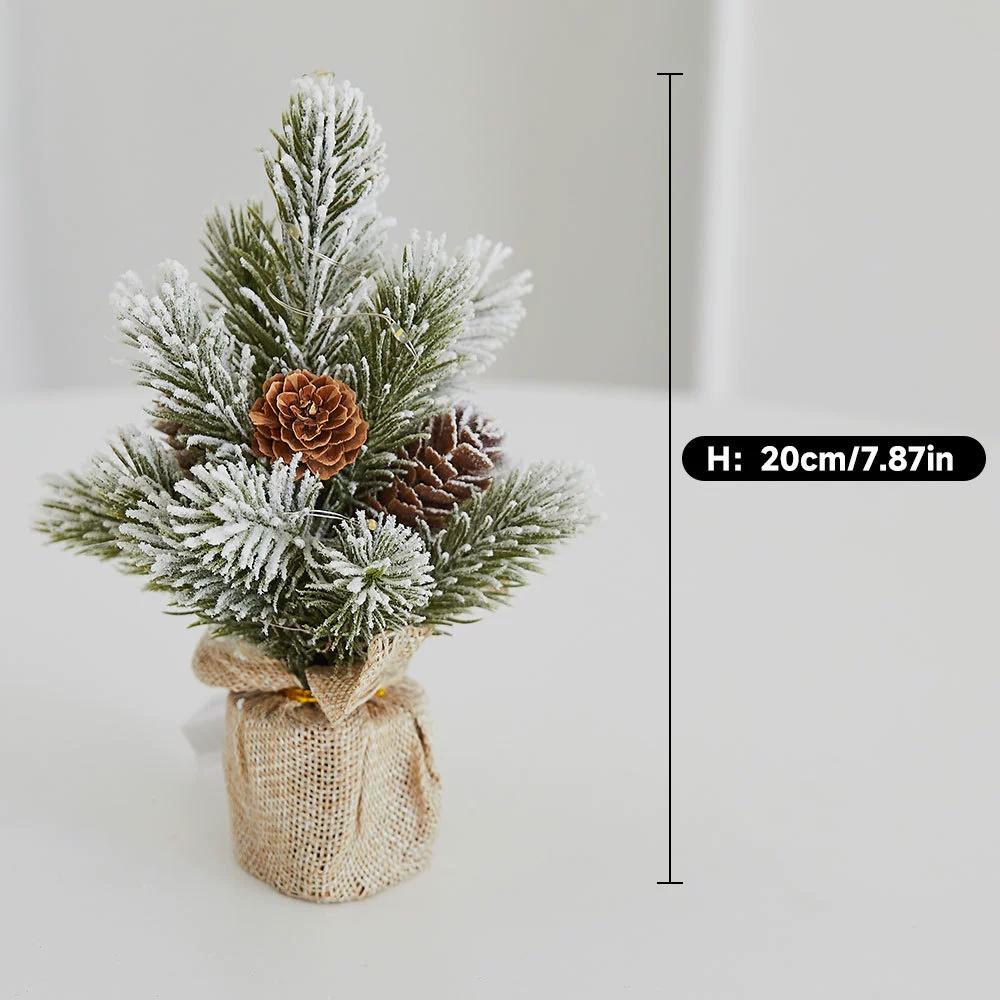 Christmas Tree 20cm Miniature Artificial Christmas Holiday Vivid Decoration Home Desktop Portable Delicate Tree Ornaments