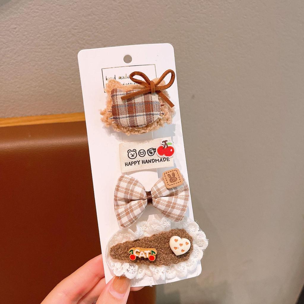 Adorable Plush Hair Clips for Girls & Babies – Butterfly Bang Clips & Duckbill Fabric Accessories