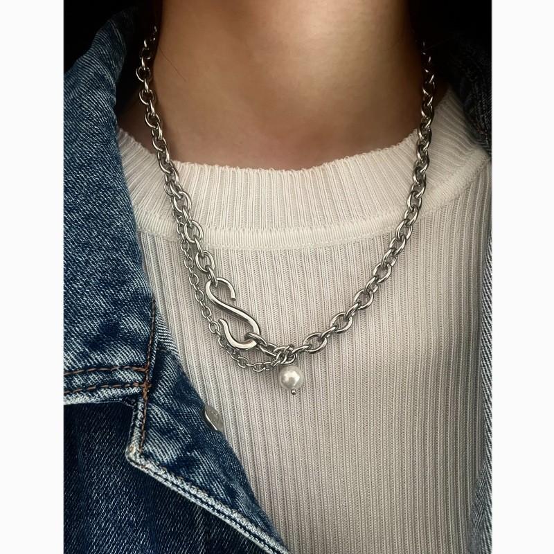 Stainless Steel Geometric Chain Necklace For Men And Women Hiphop Fashion Accessory