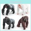 Figura de Animal de Safari para Crianças Pvc Gorila Silverback Simulado Para Aprendizagem e Coleção