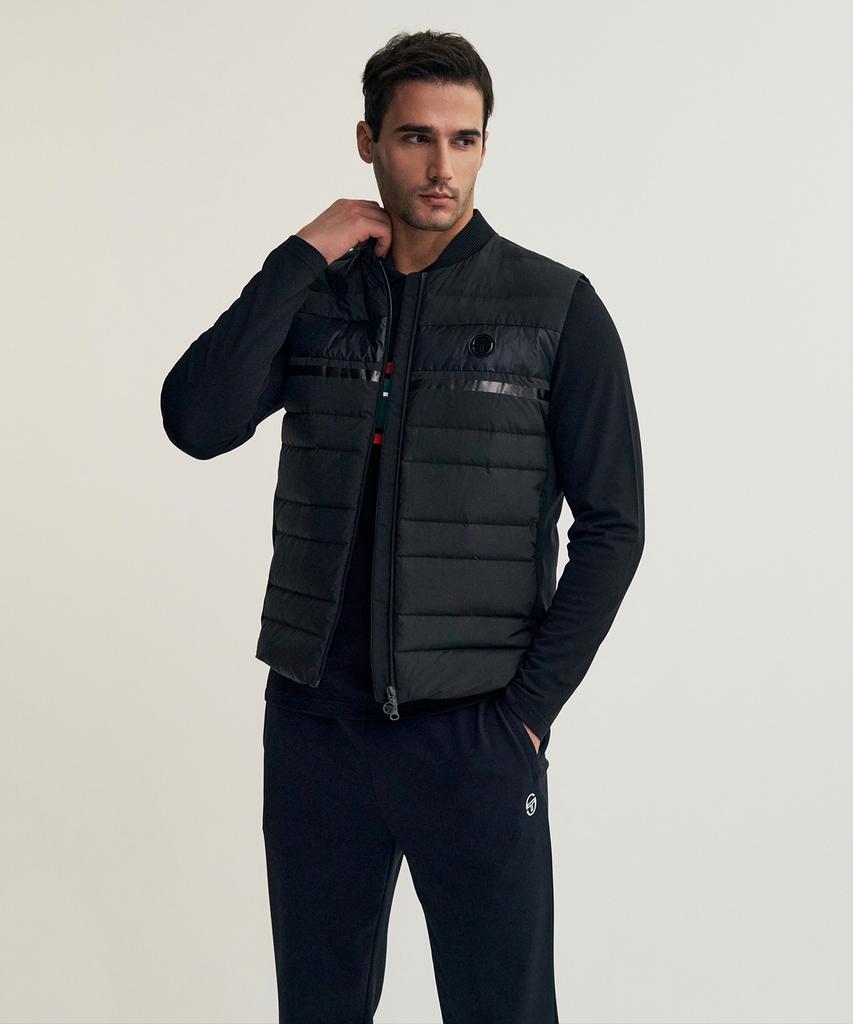 Sergio Tacchini M Cushworm Lightweight Down Vest (Black)