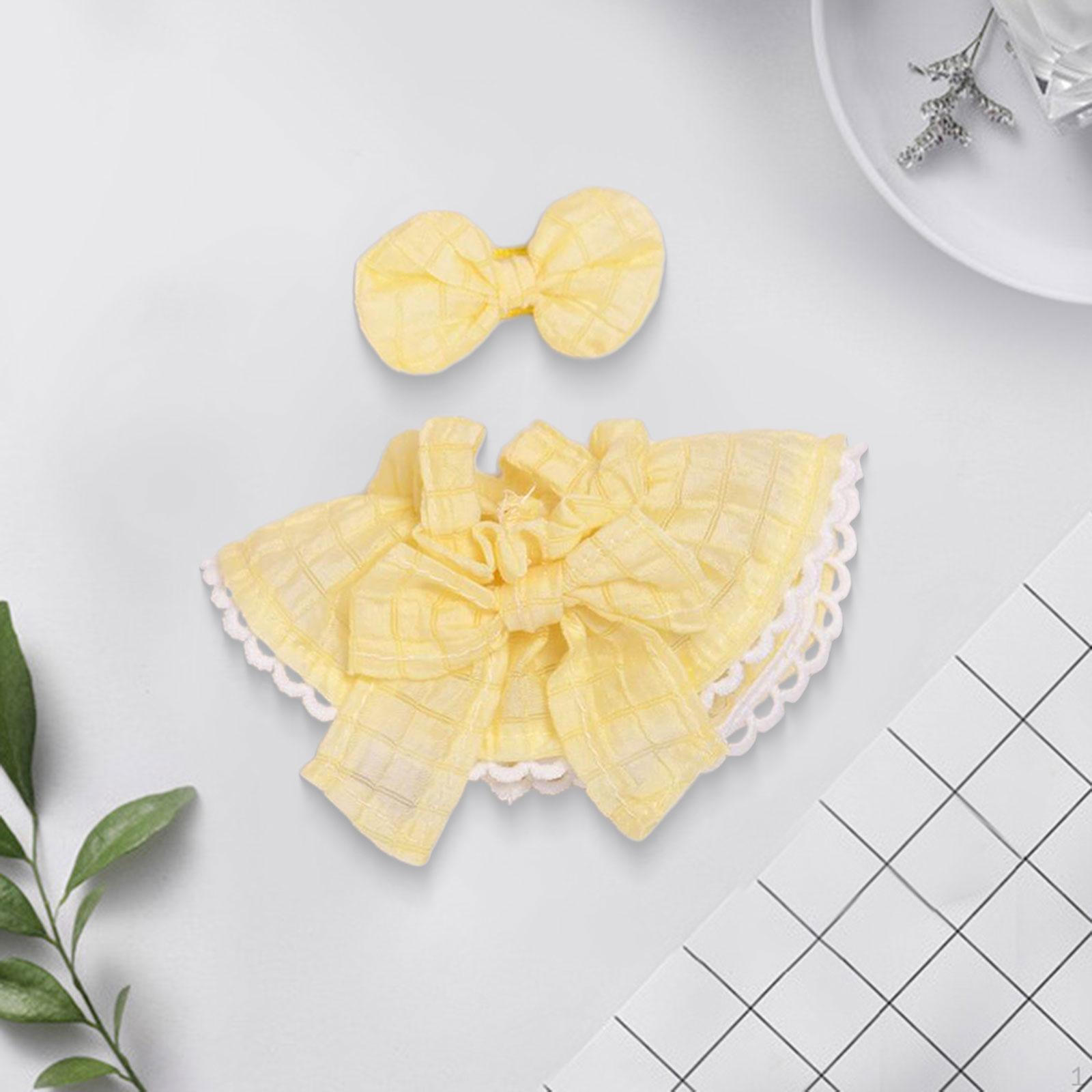 

15 см платье для куклы симпатичная одежда мода, одежда ручной работы, симпатичная одежда для девочек, кукла для жёлтый