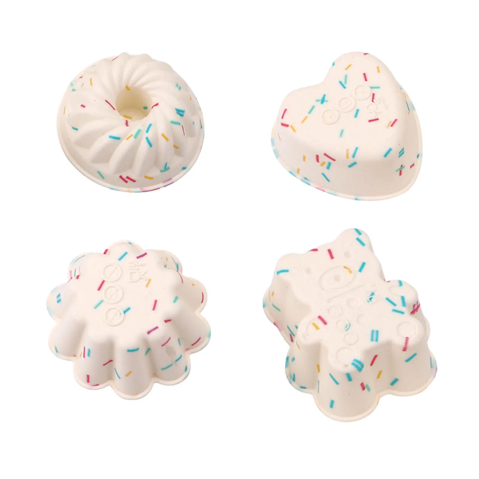 

4 шт. цветные силиконовые формы для торта, кексы, форма для кексов, высокотемпературная форма для кексов, шоколадный пудинг, конфеты, форма для выпечки