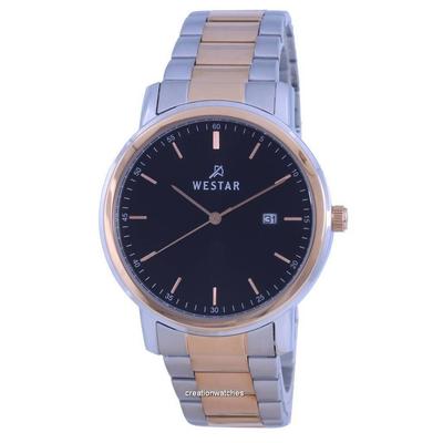 Siyah Kadran İki Tonlu Paslanmaz Çelik Quartz 50243 SPN 603 Erkek Saati