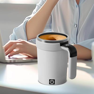 Automatic Stirring Cup Automatic Stirring Coffee Cup Electric Magnetic Rechargeable with Temp Display Stirrer for Travel Kitchen
