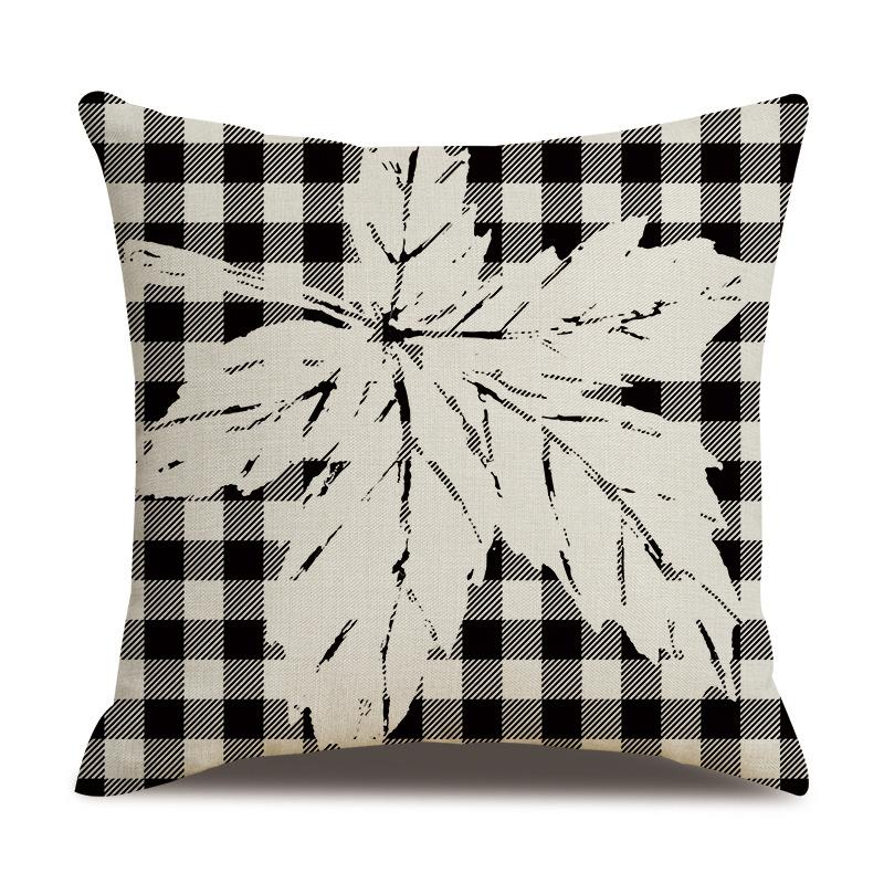 Thanksgiving Linen Pillowcase Autumn Pumpkin Print Pillow Cushion Cover