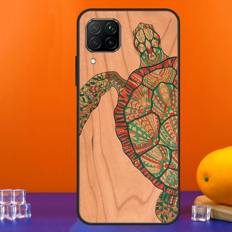 Turtle Wood Pattern For Huawei Nova 7i 8i 11i 12i 12s 9 10 SE Y91 Y90 Y60 Y70 Y72 Y61 P30 P40 Lite P60 Pro Case