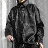 Vintage Harajuku Bluzlar Kadın Ejderha Baskı Büyük Boy Streetweed Düğme Yukarı Uzun Kollu Gömlek Çin Tarzı Punk Üstleri Trend