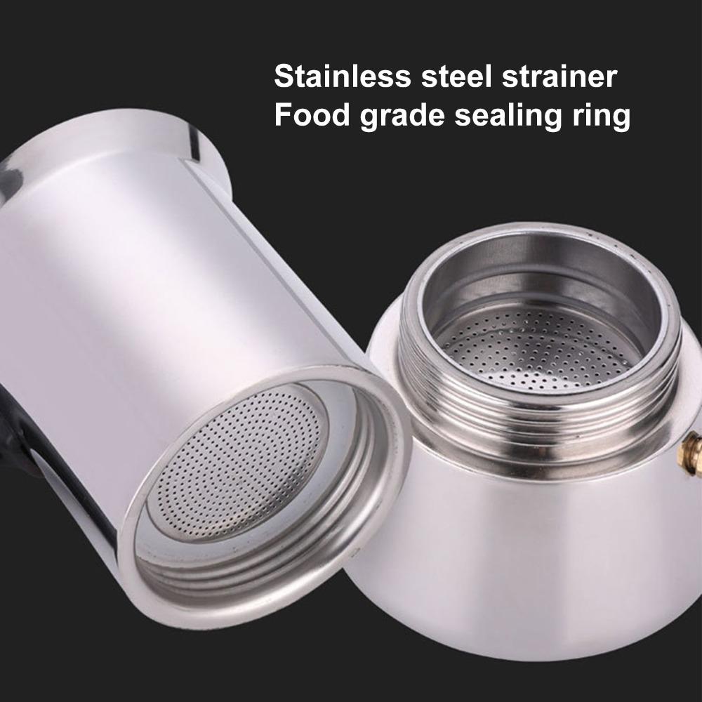 Mirror Polishing Finish Stainless Steel Coffee Pot Stovetop Espresso Maker  Outdoor Brewing