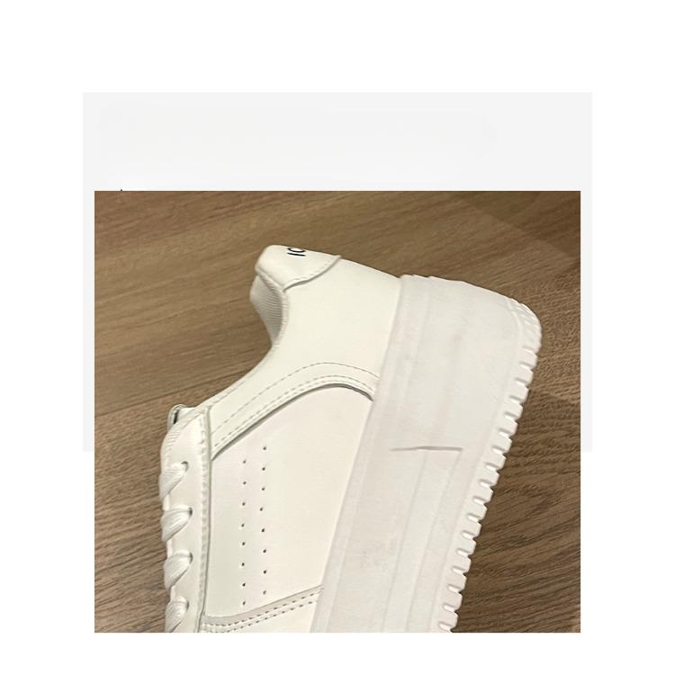 Thick Soled Women's White Shoes Spring and Autumn Height Increasing Women's Shoes Retro Versatile Board Shoes
