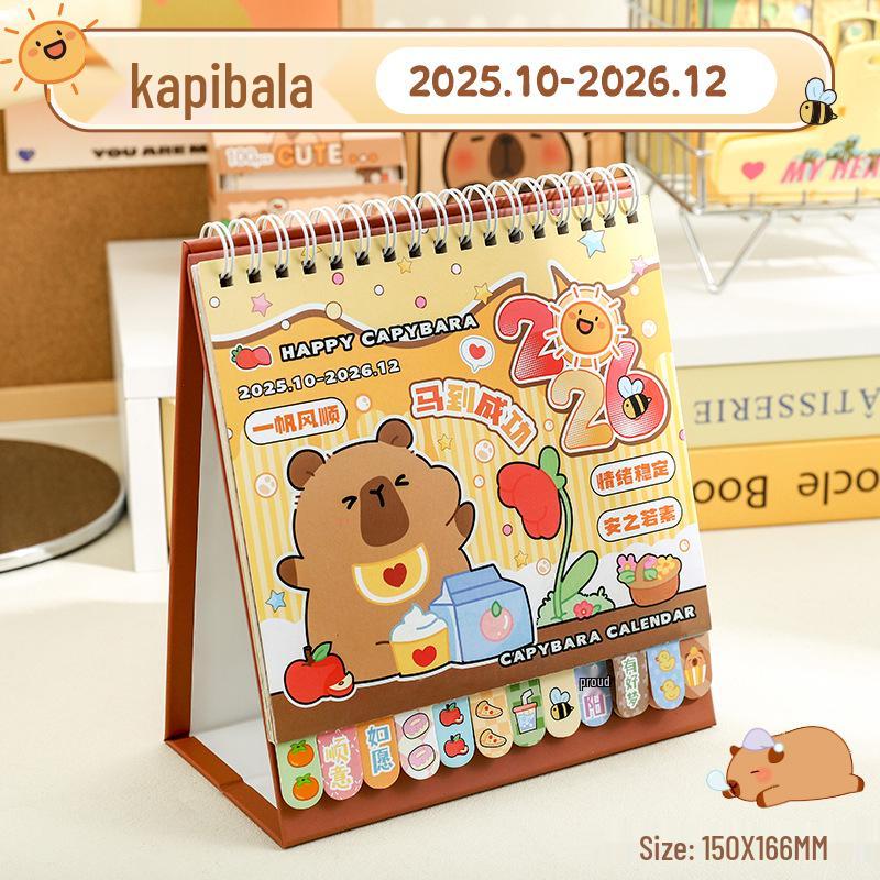 2026 Cartoon Desk Calendar: Cute Creative Desk Ornament with Index for Self-Discipline Check-in - Enterprise Special Edition