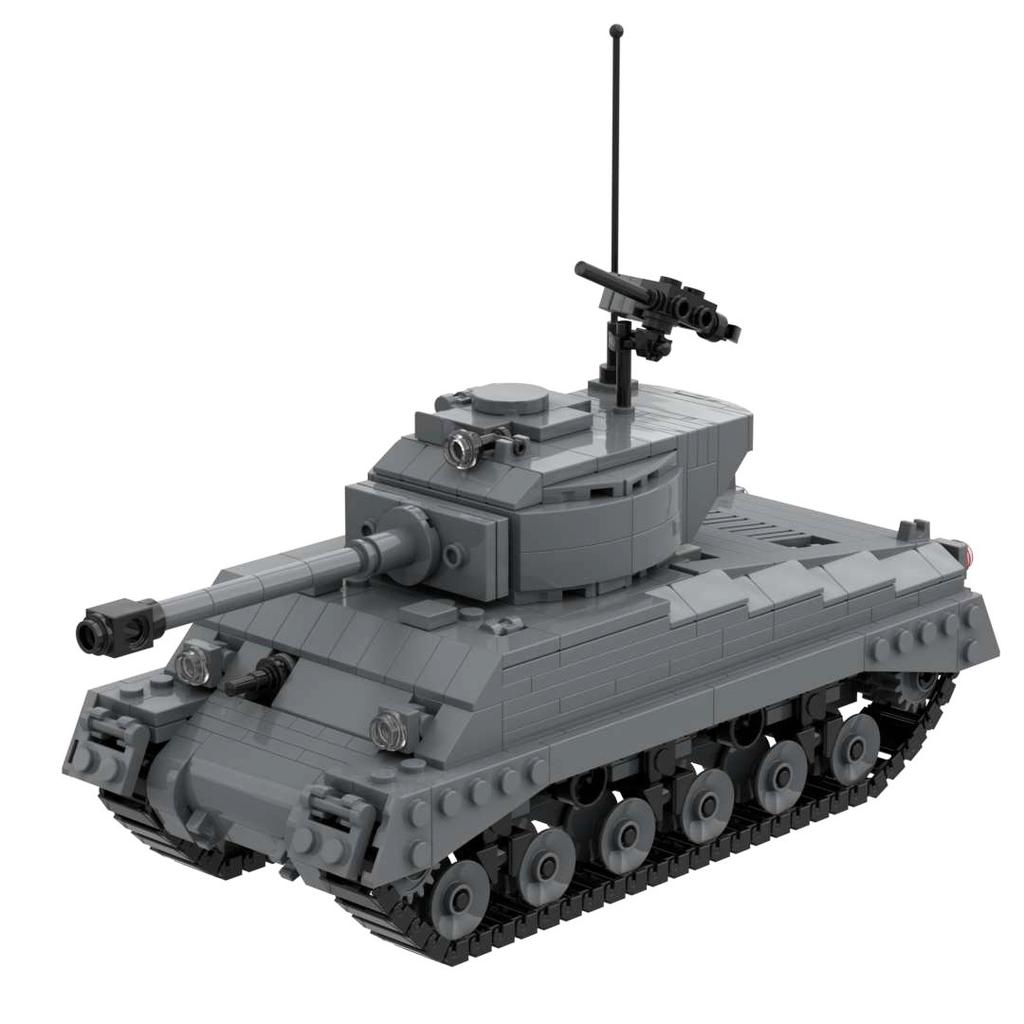 US Army Sherman Medium Tank Fury M3 M4A2 M4A3 WW2 Military Building Block Toy Assembly Set Compatible with Brands