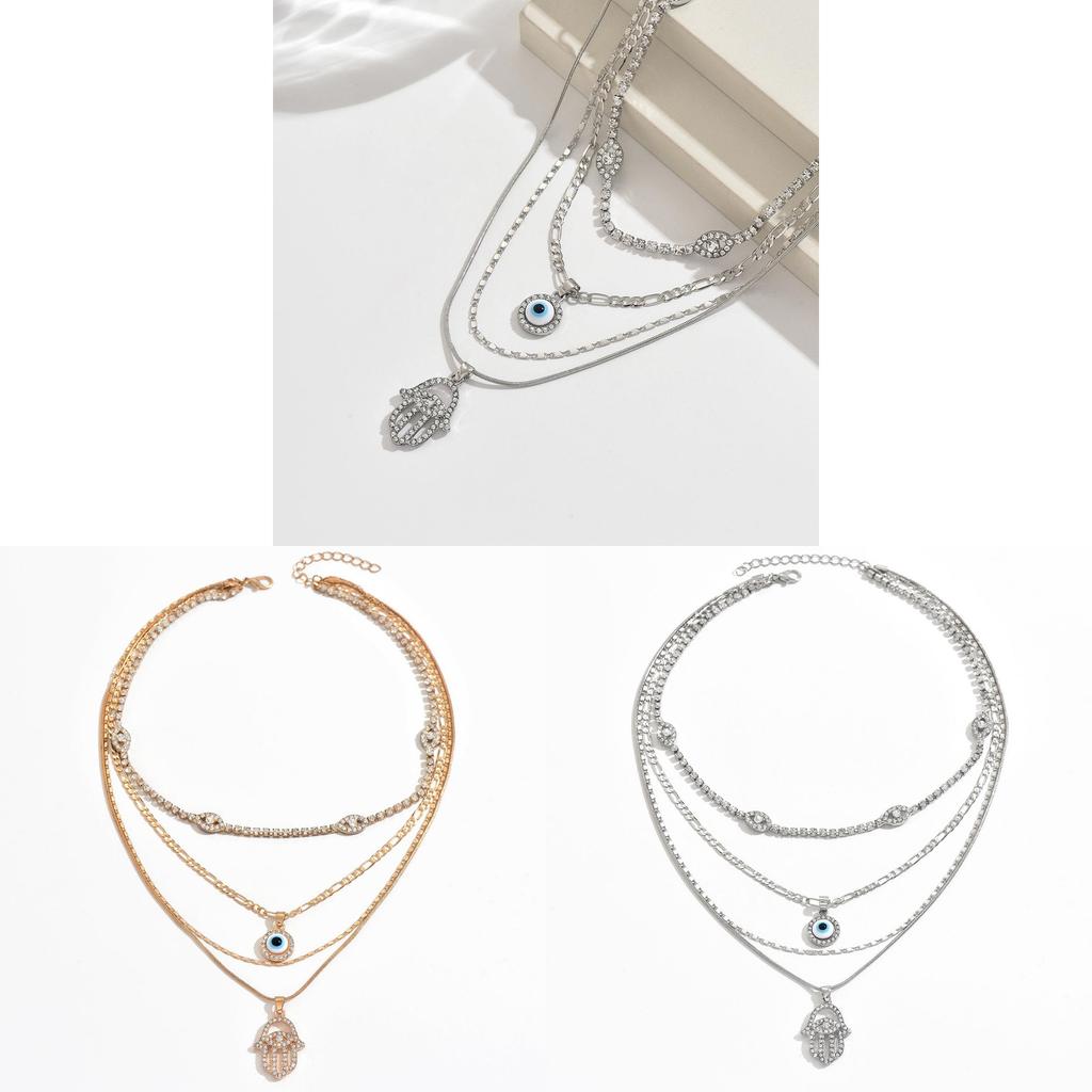 Gothic Evil Eye Jewelry Statement Choker With Sparkling Inlay For Fashionistas