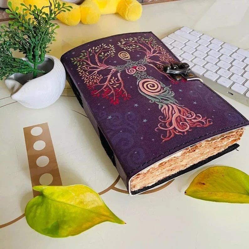 Tree Of Life Handmade Leather Journal Vintage Leather Journal With Deckle Paper