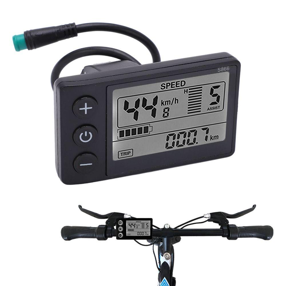 24V 36V 48V Electric Bicycle Control Panel Electric Bicycle LCD Display Handlebar Mount