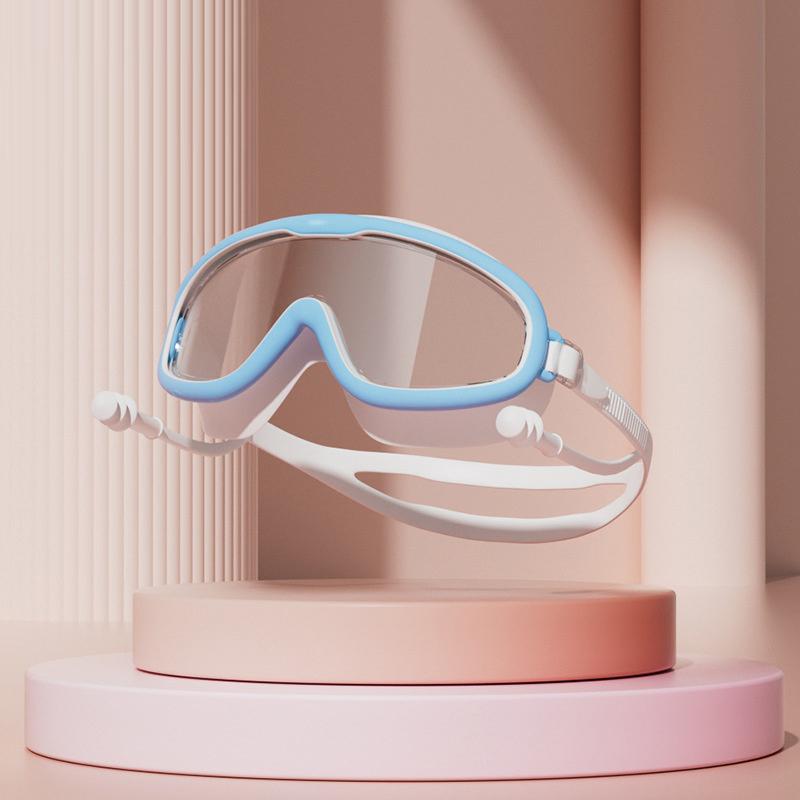 Lunettes de Natation Grande Monture Lunettes de Natation Grande Monture HD Vision Large Anti-Buée Protection UV Lunettes de Natation Pour Adultes Pas de Fuite
