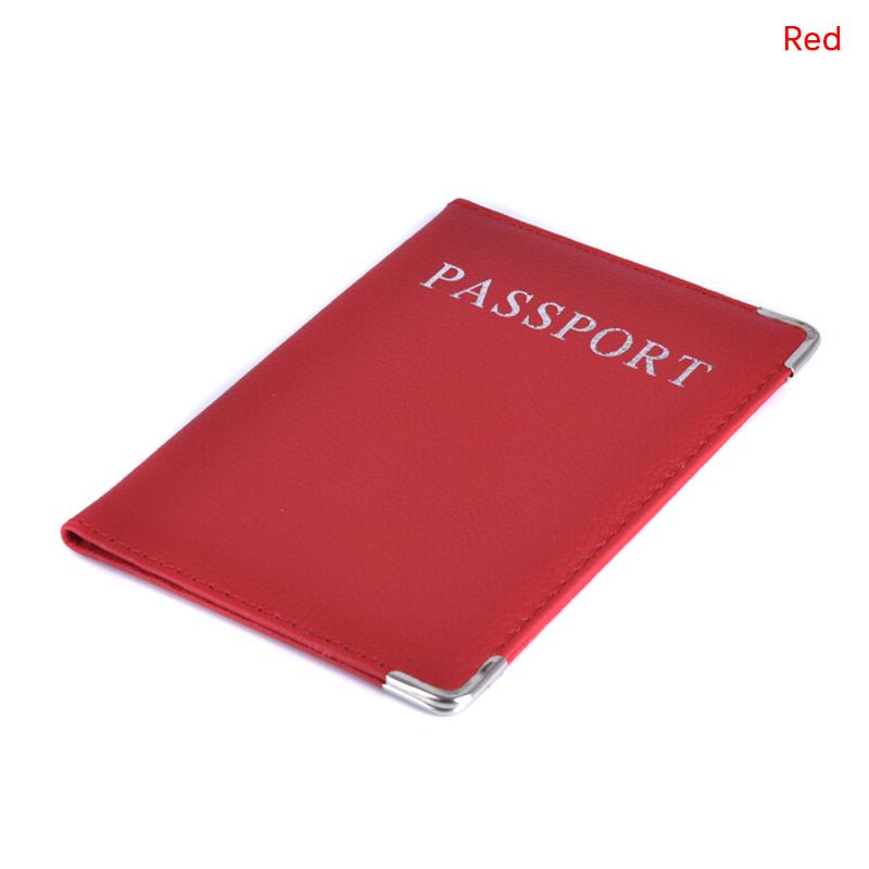 Casual Pu Leather Passport Covers Travel Id Card Passport Holder Wallet Case