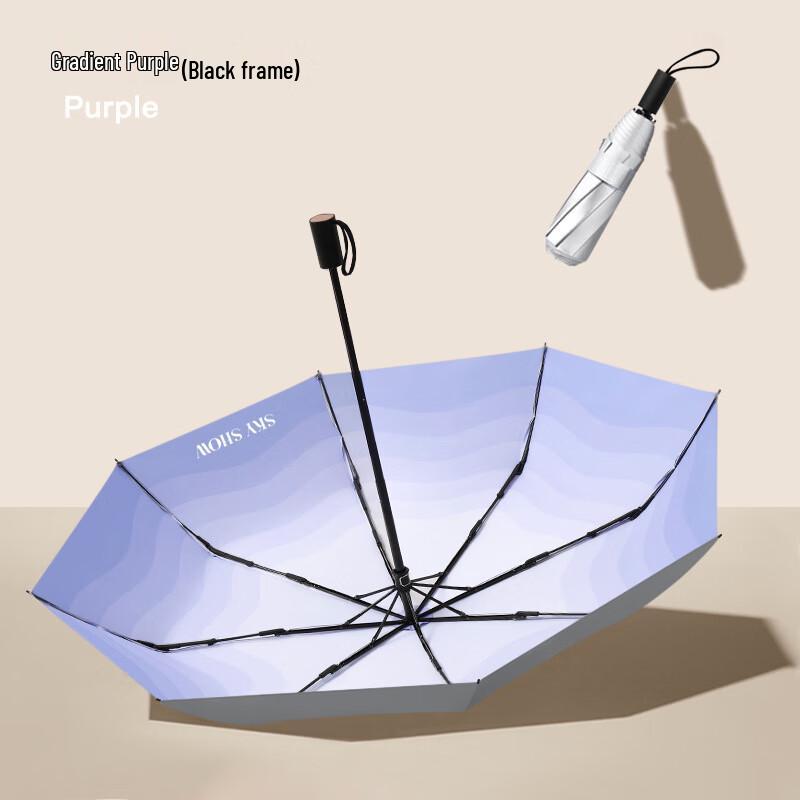 OIMG 8-Rib Three-Fold Gradient Sun/Rain Umbrella