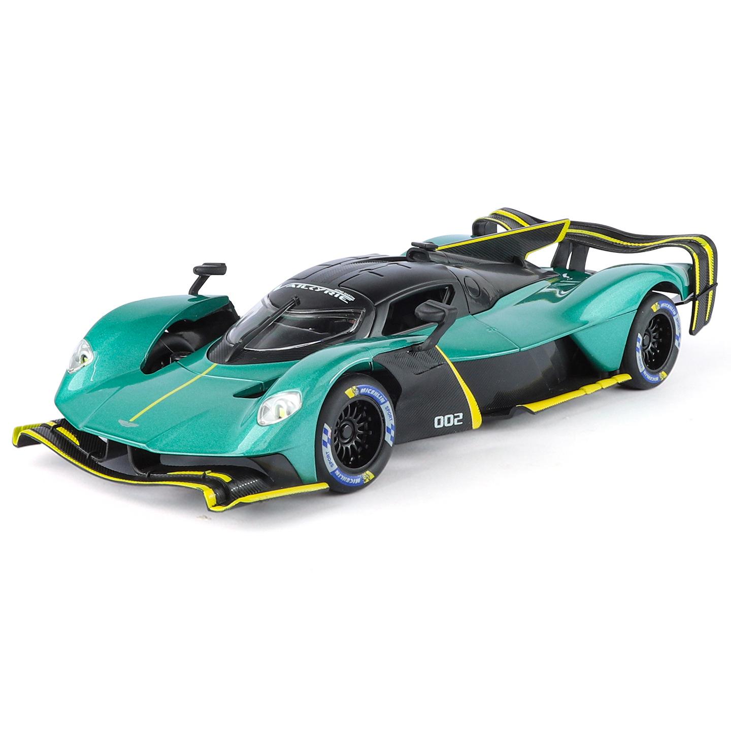 

1/24 Aston Martin Valkyrie Alloy Sports Car Model Diecast Metal Track Racing Vehicles Car Model High Simulation Sound and Light Kids Toy Gift синий