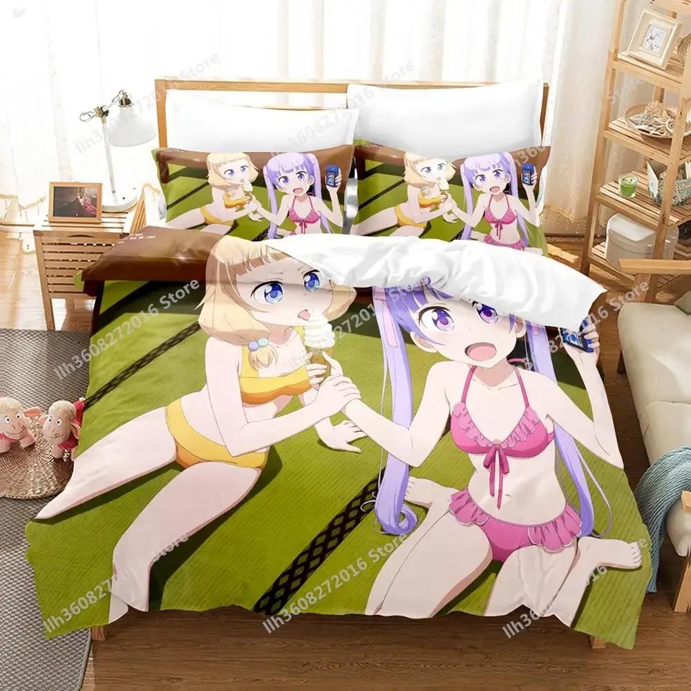 3D Tisk Anime Kawaii Dívky Nová Hra Ložní Souprava Jednolůžko Twin Full Queen King Size Ložní Souprava Dospělý Dítě Ložnice Přikrývka Sady