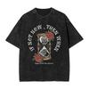 If Not Now Then When Hourglass Skull Artwork Washed T-Shirt Man Cotton T-Shirts Beach O-Neck Fashion Tees Oversized Clothing