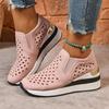 Fashion Summer Sneaker Women Platform Shoes Female Genuine Leather Walking Flat Sandals for Women Breathable Comfort Shoes