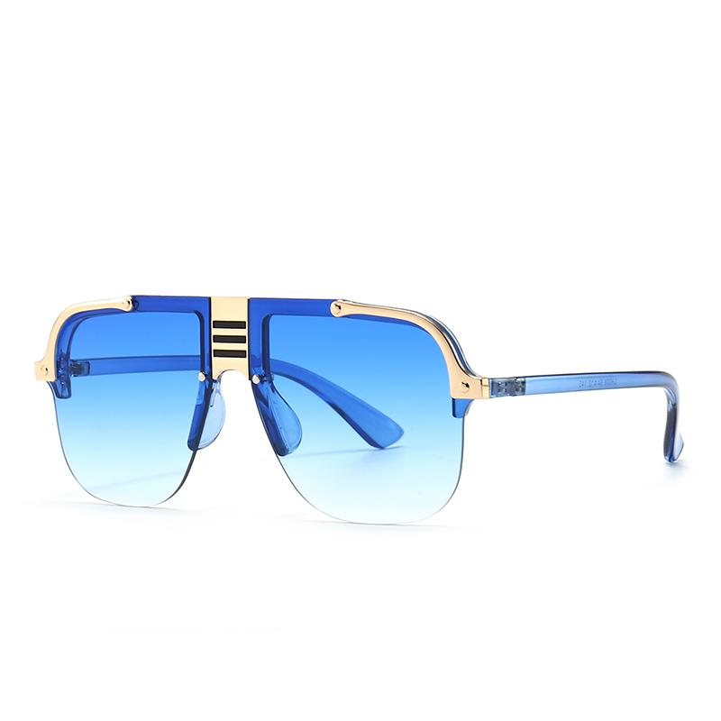 H008  Flat-Top Large-Frame Sunglasses Modern Charming Trendyy Street Style Sunglasses Ins Style Women