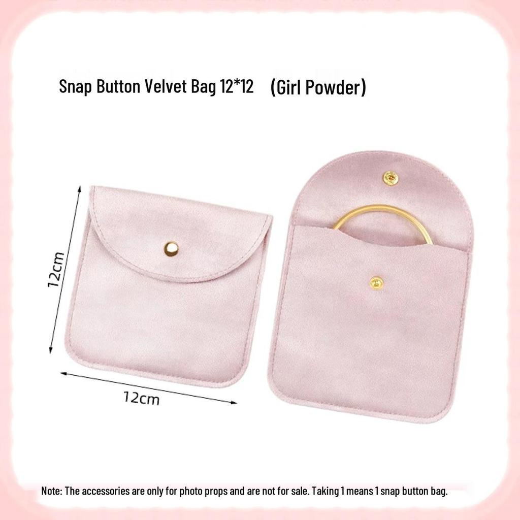 Samt Druckknopf Schmuckbeutel für Ringe & Halsketten - Mini Aufbewahrungsbeutel