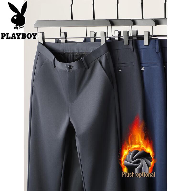 Playboy Men's Business Casual Stretch Trousers