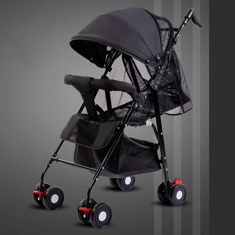 Kids Ultra Stroller Lightweight Foldable Convertible Seat One Button Rotation