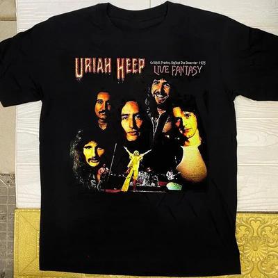 Camiseta Unisex Negra Uriah Heep Band Live Fantasy Todas las Tallas SG976 Camiseta Unisex