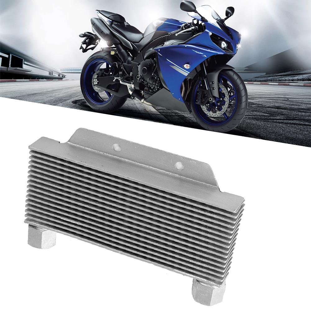 Silver Aluminum Alloy Engine Oil Cooler Radiator 15 Rows Universal Motorcycle Parts