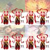 Lebhaftes Ne Zha 2 Cosplay Kostüm Komplettset für Kinder und Erwachsene mit authentischen Details