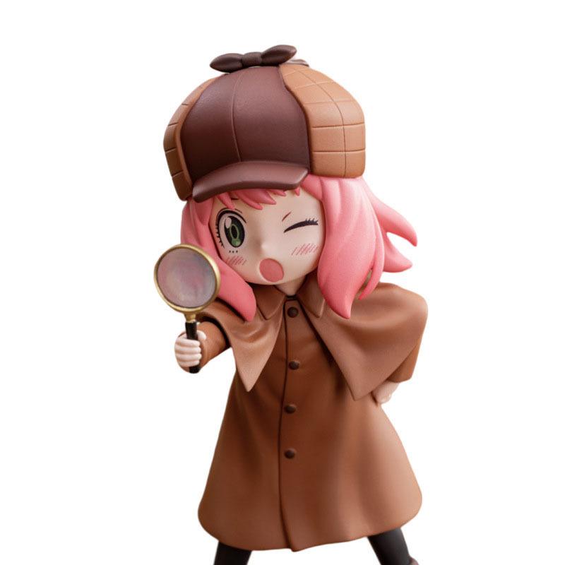 cute Anime SPY Family Anya Figure Detective Game Animated Version Detective Dress Up Model Toy Gift Collection Action Figure