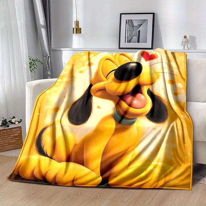 1 pezzo, Coperta Plasmabile Pluto Cane Cartone Animato Carino Regalo per Amici, Coperta Morbida per Divano, Letto, Auto, Viaggio, Campeggio, Sonnellino in Ufficio, Decorazione per la Casa