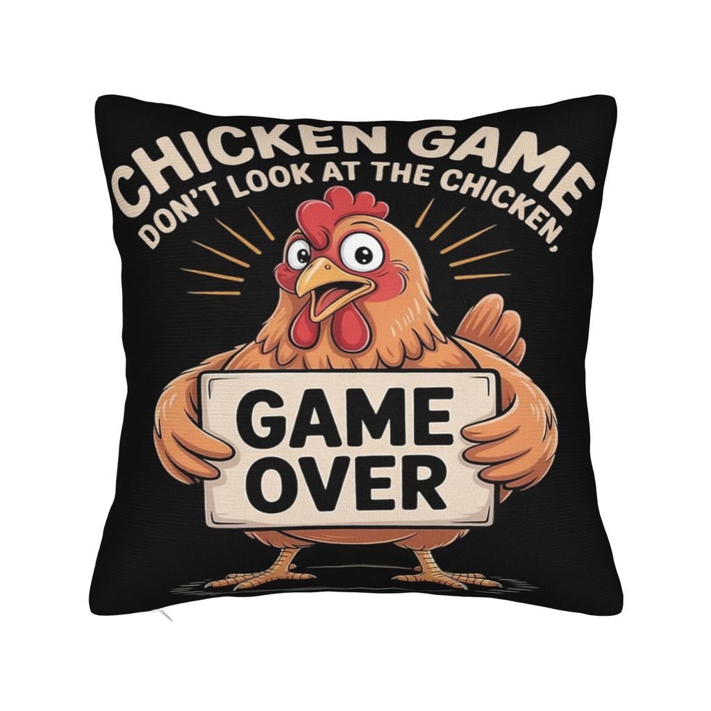 Decorative Pillowcases Chicken Game Dont Look At The Chicken Product Living Room Pillow Case Cover Zipper Multiple Sizes