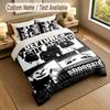 3Pcs Bedding Set Custom Name Text, 1 Sheet 2 Pillowcases Home Bed DecorDeftones