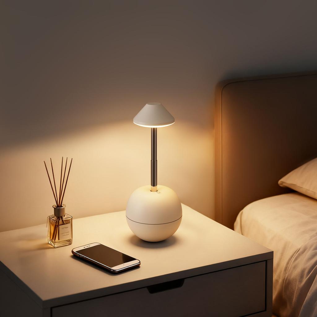 Rechargeable Touch Cordless LED Table Lamp W/Remote Control Small Table Lamp LED Table Light for Bedroom Living Room Nightstand