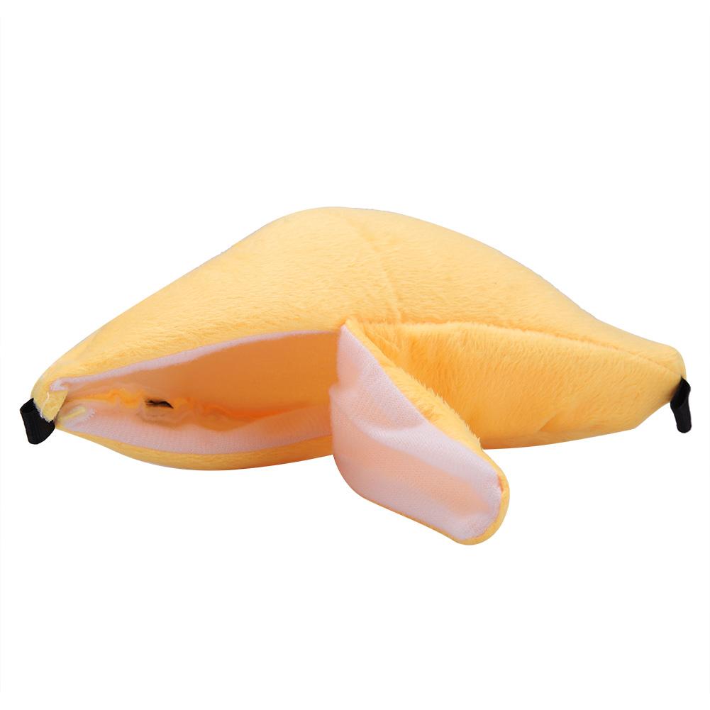 Hanging Pet Bed Velveteen Banana shaped Pet House for Hamster Hammock(Yellow)