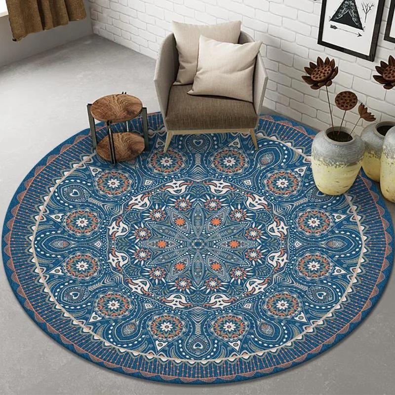 Round Carpet Scandinavian Balcony Coffee Table Hanging Basket Decorative Floor mat Living Room abstract floor  Home decor