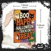 Putuo Decor 1pc Halloween Vintage Metal Tin Sign, Boo Happy Halloween Trick or Treat, Wall Art Decor for Halloween Party, Gift F