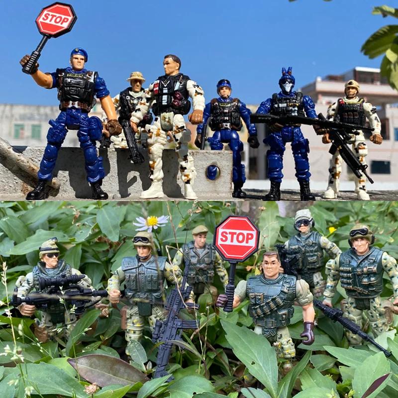 Parachute Toy Army Police Military Snow Navy Soldier Action Figure Toy Hand Throwing Kids Game for Boy Children Christmas Gift