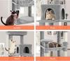 Albero per Gatti Quattro Stagioni con Cuscino in Lana d'Agnello, Tiragraffi in Sisal, Struttura Grande e Giochi per Gatti