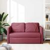 VidaXL Canapé-lit 2 en 1 rouge bordeaux 112x174x55 cm tissu 353967